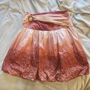 Ombre Peach and Cream Small Anthropologie Celui skirt